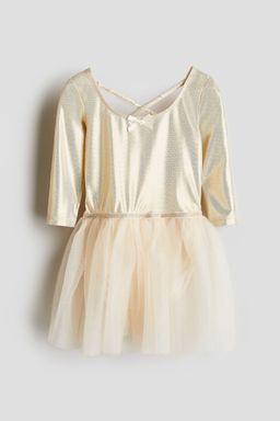 H&M - Girls Gold Dance Leotard With Tulle Skirt
