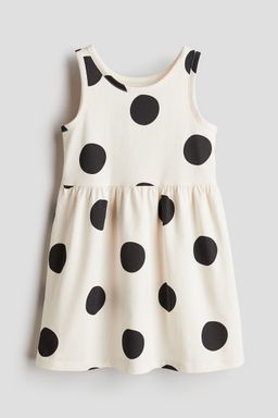 H&M - Girls Black Patterned Cotton Dress