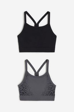 H&M - Girls 2-Pack Seamless Sports Tops With Drymove