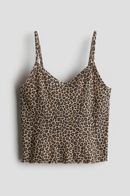 H&M - Girls Black Ribbed Jersey Strappy Top