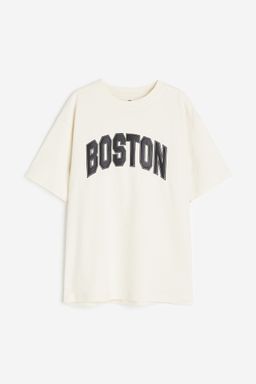 H&M - Boys Beige Cotton Jersey T-Shirt