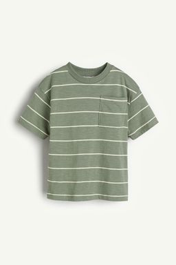H&M - Boys Green Chest-Pocket T-Shirt