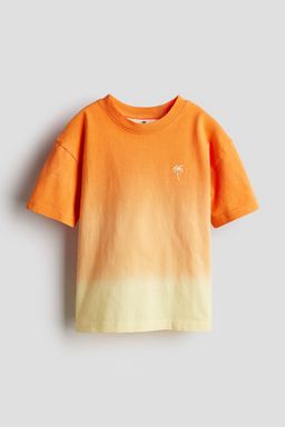 H&M - Boys Orange Motif-Detail Cotton T-Shirt