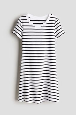 H&M - Girls White Short-Sleeved Jersey Dress