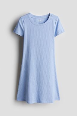 H&M - Girls White Short-Sleeved Jersey Dress