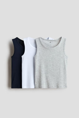 H&M - Boys 3-Pack Cotton Vest Tops