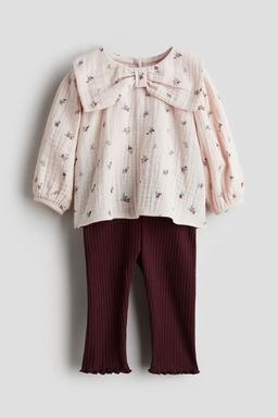 H&M - Girls 2-Piece Blouse And Leggings Set