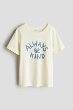 H&M - Boys Beige Cotton Jersey T-Shirt