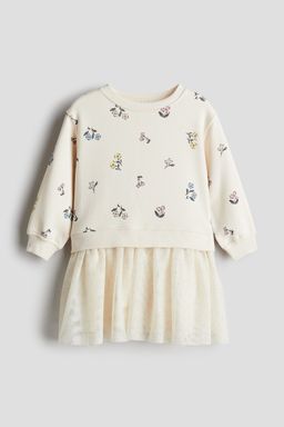 H&M - Girls Beige Sweatshirt Dress