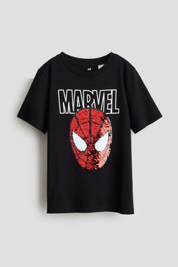 H&M - Boys Black Reversible-Sequin T-Shirt
