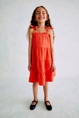 H&M - Girls Pink Cotton Muslin Dress