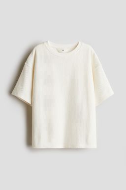 H&M - Boys Brown Textured-Knit T-Shirt