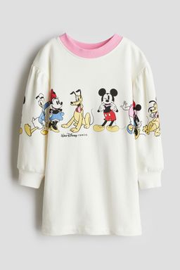 H&M - Girls Grey Printed Sweatshirt Dress