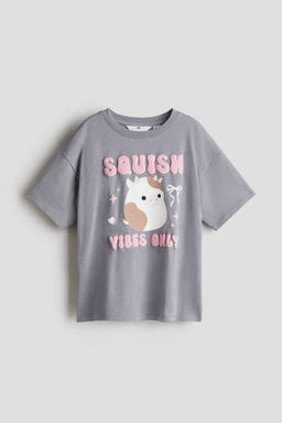 H&M - Boys Brown Printed Cotton T-Shirt