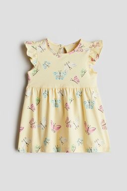 H&M - Girls Blue Printed Cotton Dress
