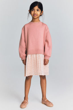 H&M - Girls Beige Sweatshirt Dress