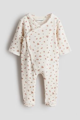 H&M - White Waffled Cotton Romper Suit