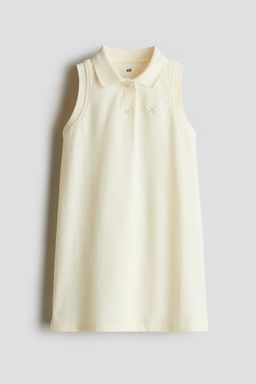 H&M - Girls Yellow A-Line Pique Dress