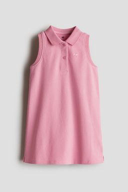 H&M - Girls Yellow A-Line Pique Dress