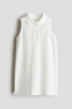 H&M - Girls Yellow A-Line Pique Dress