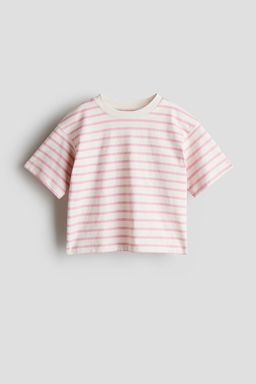 H&M - Girls Pink Boxy Cotton T-Shirt