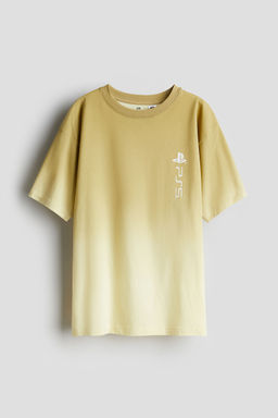 H&M - Boys Brown Printed Cotton T-Shirt