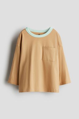 H&M - Boys Beige Long-Sleeved Jersey Top