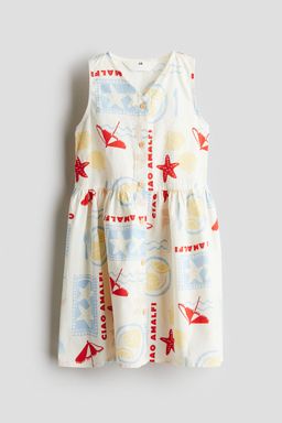 H&M - Girls White Cotton Dress