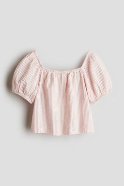 H&M - Girls Pink Cotton Seersucker Blouse