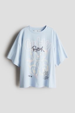 H&M - Girls Pink Oversized Cotton T-Shirt