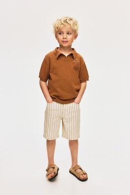 H&M - Boys White Knitted Polo Shirt