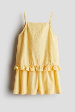H&M - Girls 2-Piece Cotton Strappy Top And Shorts Set