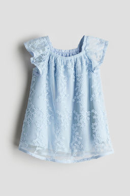H&M - Girls Blue A-Line Lace Dress