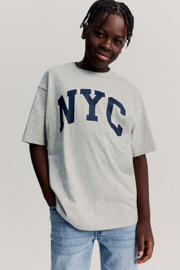 H&M - Boys Brown Printed Cotton T-Shirt