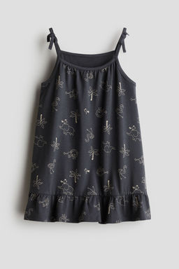 H&M - Girls White Printed Dress