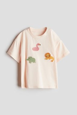 H&M - Girls Orange Appliqued T-Shirt
