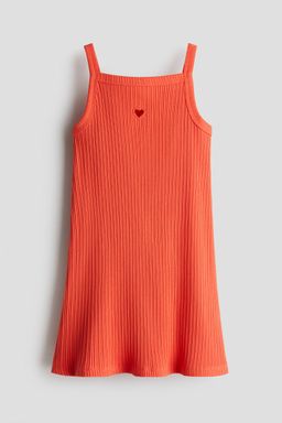 H&M - Girls Orange Ribbed Strappy Dress