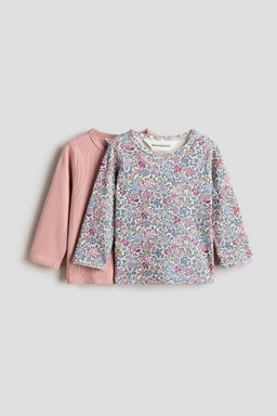 H&M - Girls 2-Pack Cotton Jersey Tops