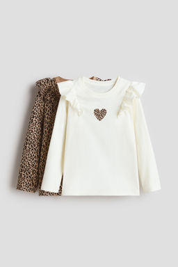 H&M - Girls 2-Pack Printed Jersey Tops