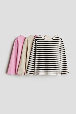 H&M - Girls 3-Pack Long-Sleeved Tops