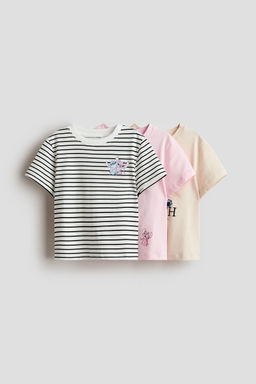 H&M - Girls 3-Pack Printed Jersey Tops