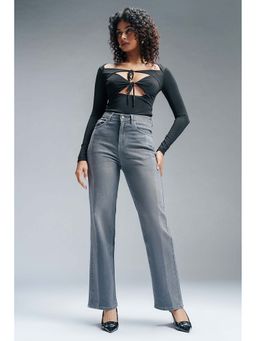 FREAKINS - Duochrome Grey Straight Fit Jeans