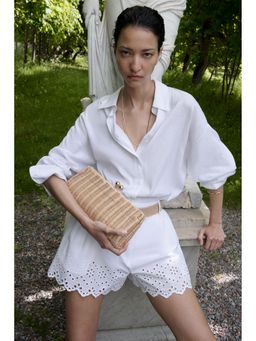 H&M - Women Beige Rattan Clutch
