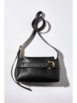 H&M - Women Black Strap-Detail Crossbody Bag