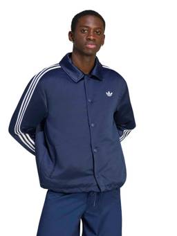 adidas Originals - Men Blue 3 Stripes Satin Padded Jacket