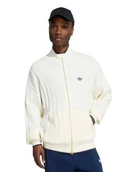 adidas Originals - Men White Firebird Cable Knit Track Jackets