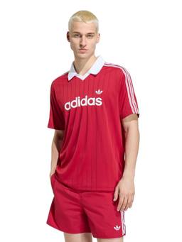adidas Originals - Men Burgundy Drop Needle Polo T-Shirt