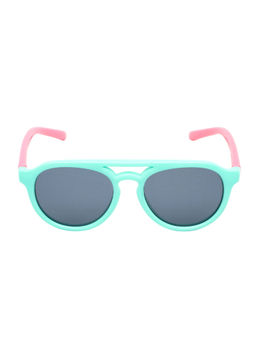 Spiky - Blue Frame Grey Polarised Lens Aviator Sunglasses