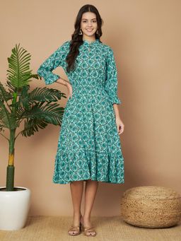 Aaheli - Turquoise Meadow Grace Dress