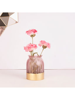 HomeTown - jar Glass Vase in Blush Colour